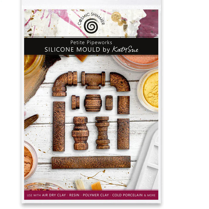 Katy Sue Designs Cosmic Shimmer Petite Pipeworks Silicone Mould