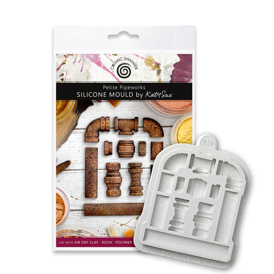 Katy Sue Designs Cosmic Shimmer Petite Pipeworks Silicone Mould