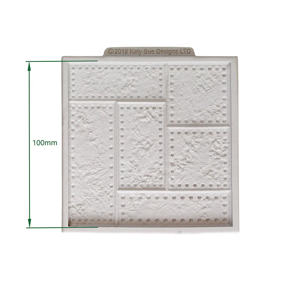 Katy Sue Designs Cosmic Shimmer Riveted Metal Plate Silicone Mould