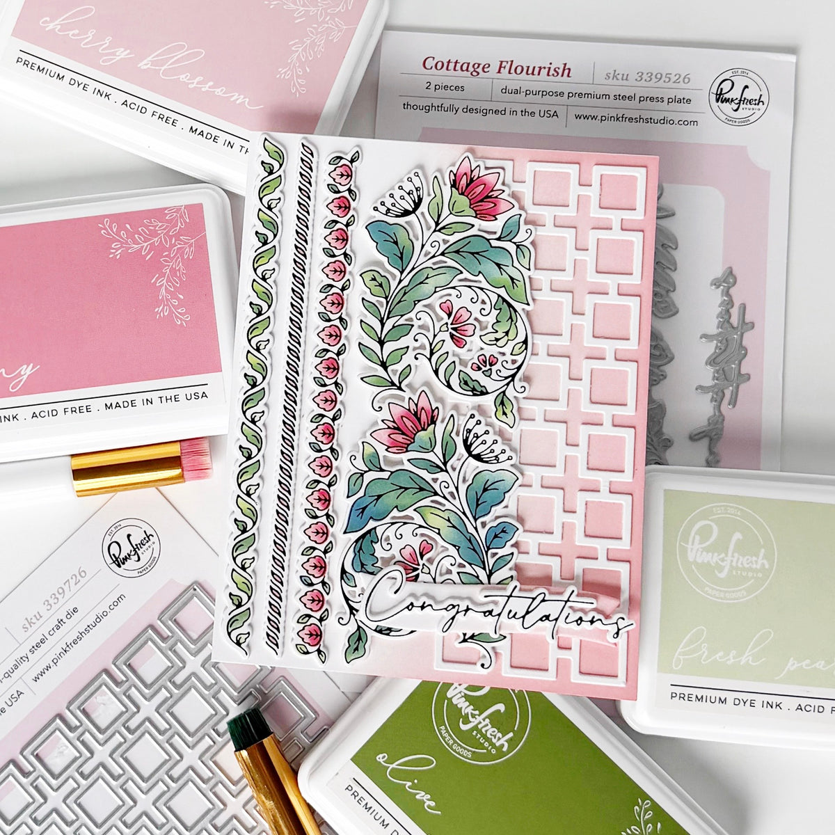 Pinkfresh Studio Square Play coverplate die