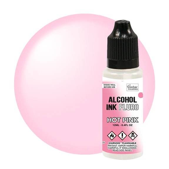 Couture Creations Alcohol Ink A Ink Fluro - Hot Pink - 12mL