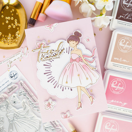 Pinkfresh Studio Couture Grace Stamp, Die & Stencil Bundle