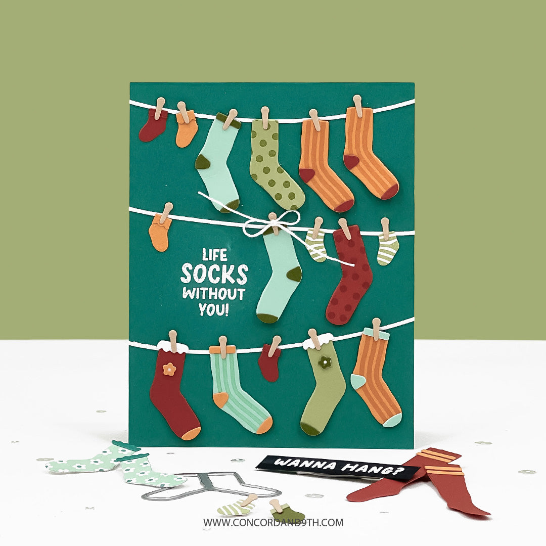 Concord & 9th Cozy Toes Stamp Set (4 x 8) & Die Bundle