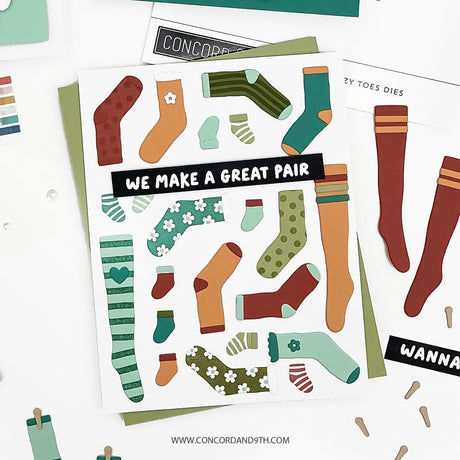 Concord & 9th Cozy Toes Stamp Set (4 x 8) & Die Bundle