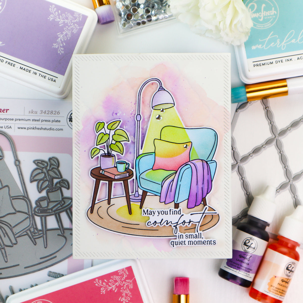 Pinkfresh Studio Cozy Corner Stamp, Die & Stencil Bundle