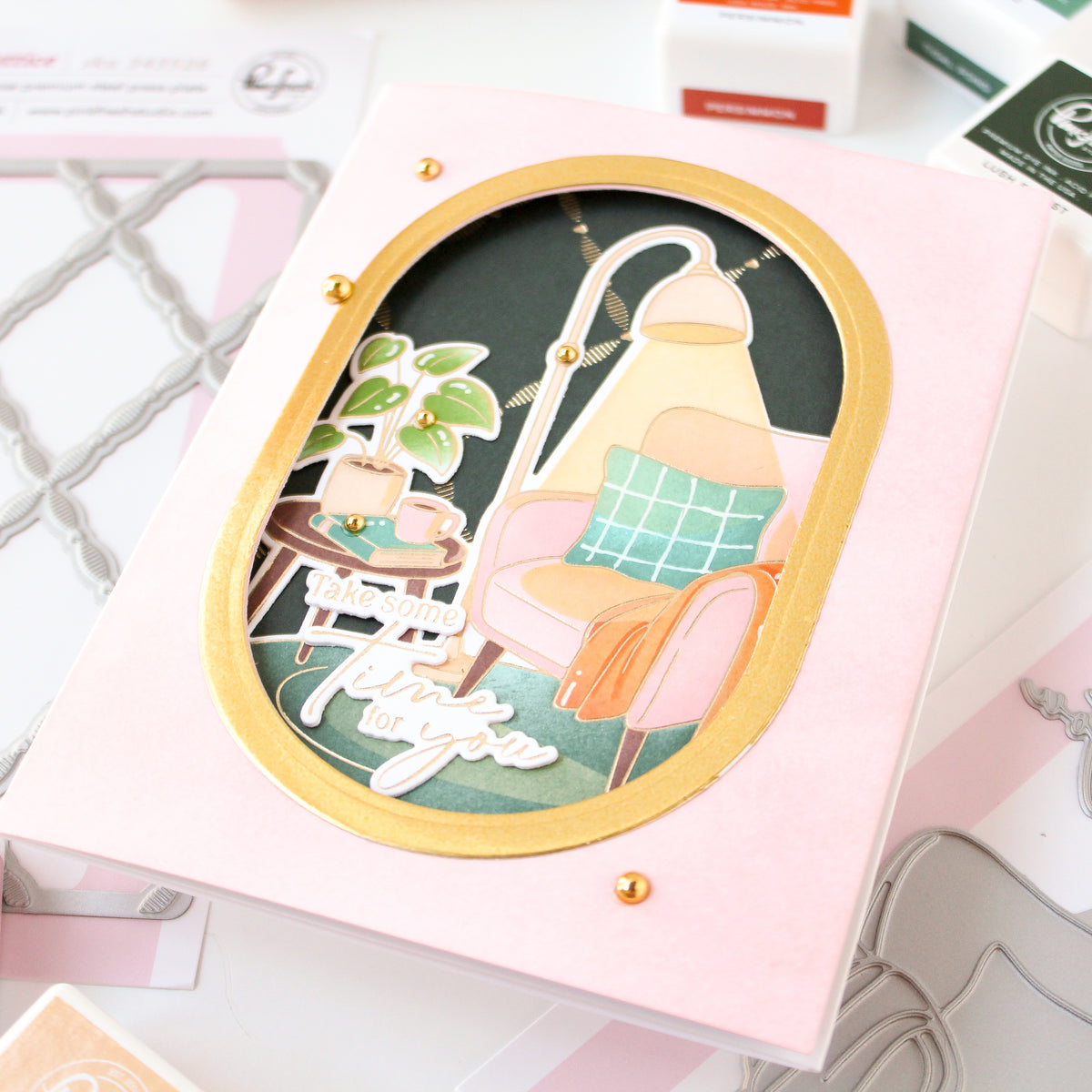 Pinkfresh Studio Cozy Corner Stamp, Die & Stencil Bundle