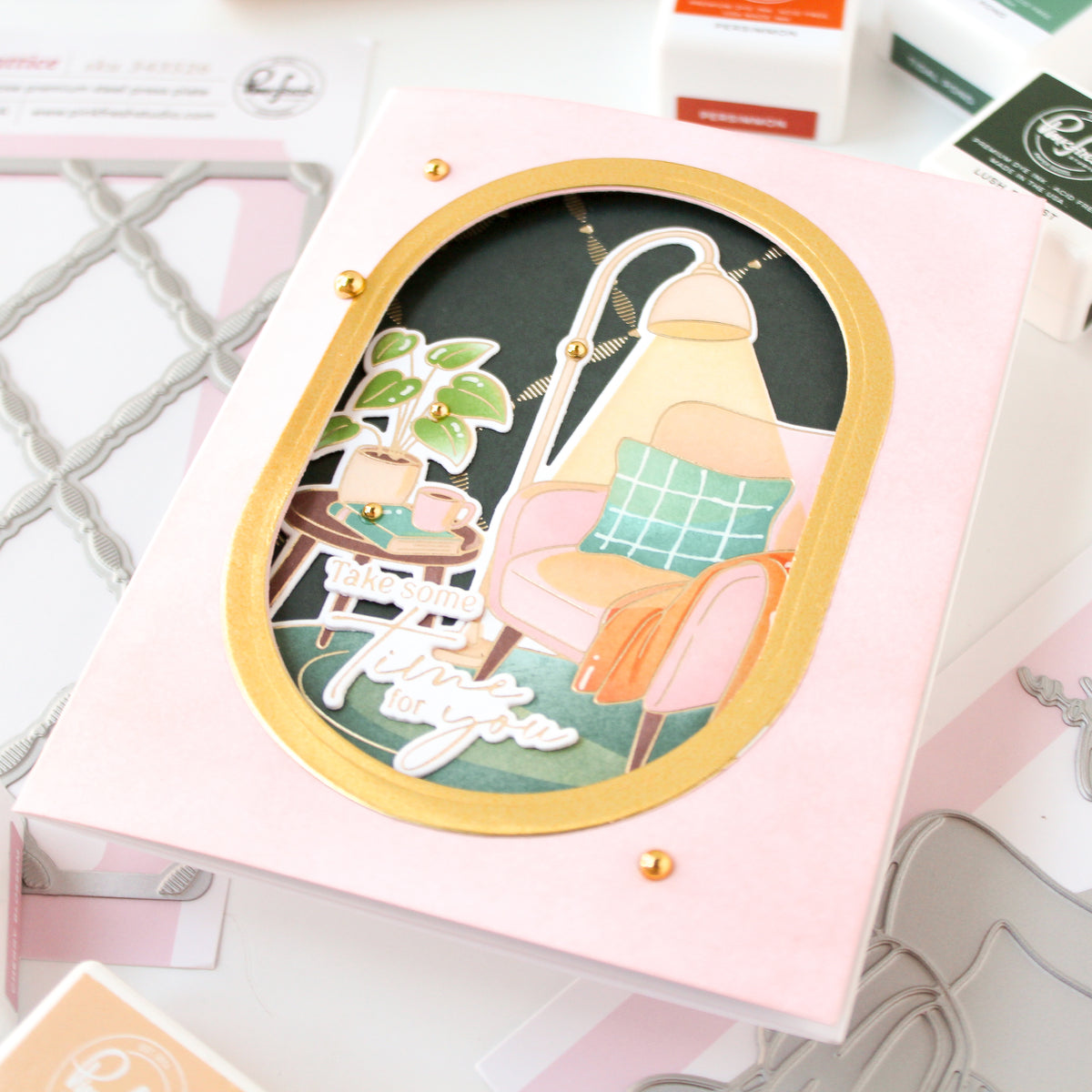 Pinkfresh Studio Cozy Corner Stamp, Die & Stencil Bundle
