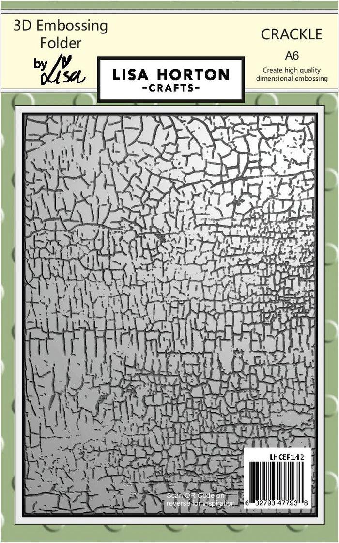 LISA HORTON Crackle A6 3D Embossing Folder