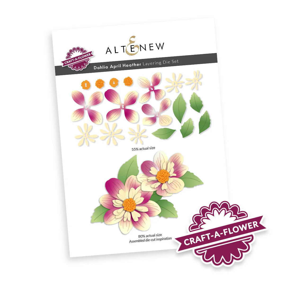 Altenew Craft-A-Flower: Dahlia April Heather Die Set