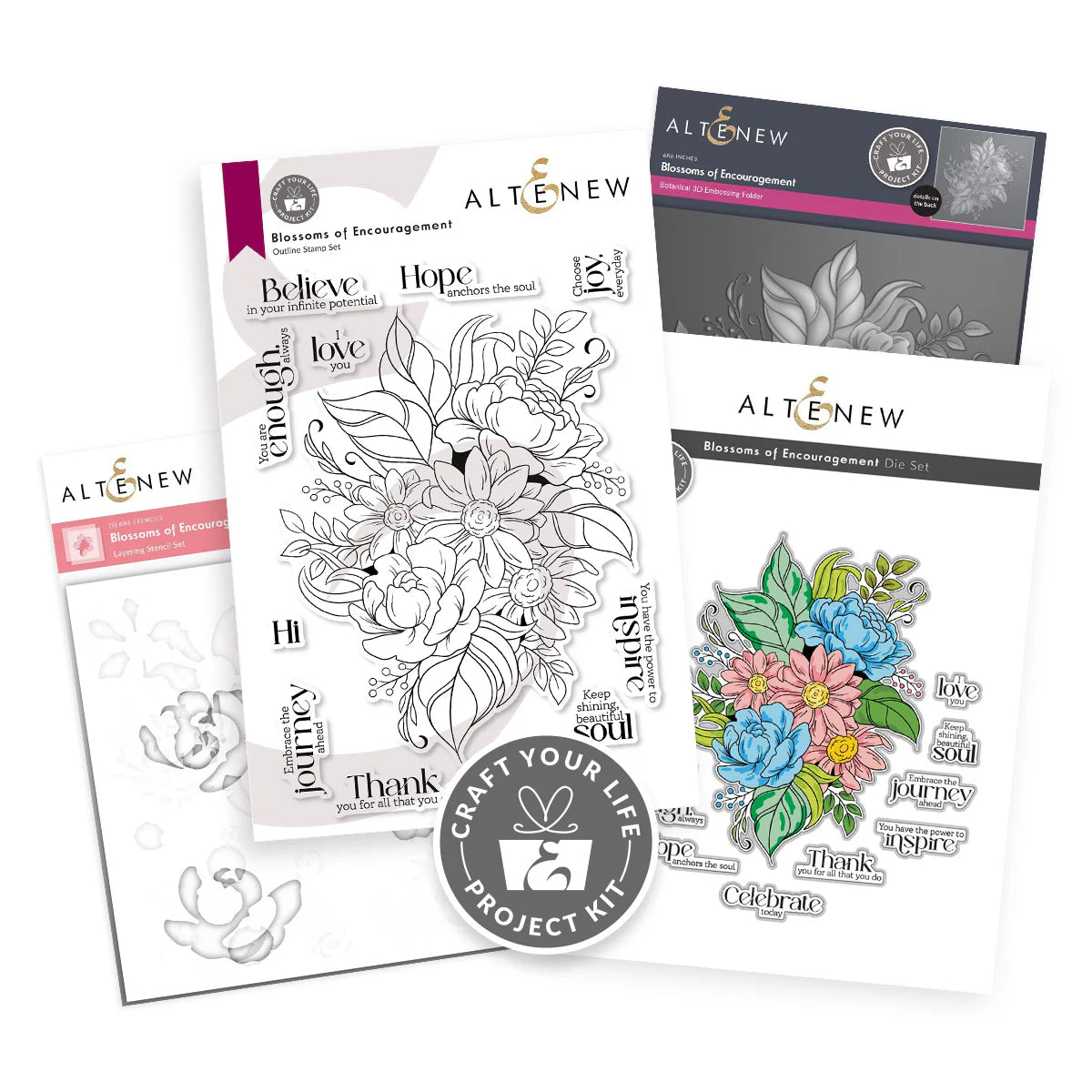 Altenew Craft Your Life Project Kit: Blossoms of Encouragement