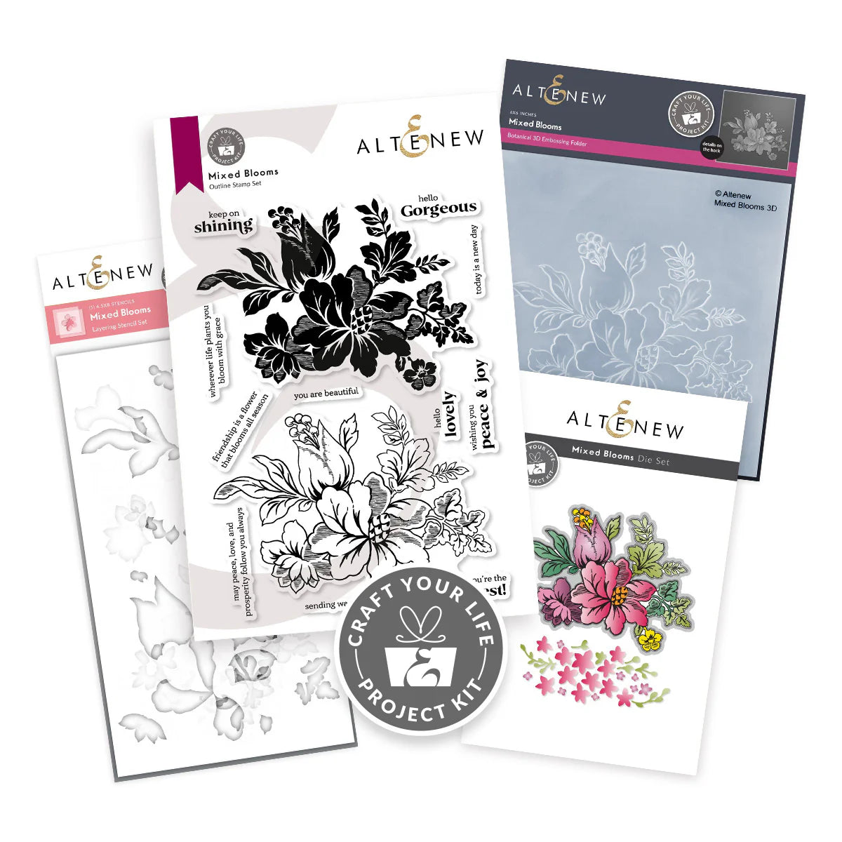 Altenew Craft Your Life Project Kit: Mixed Blooms