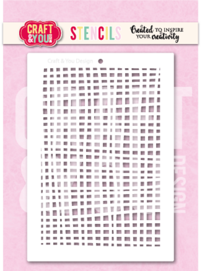 Craft & You Design Grid A6 Stencil (SC015)