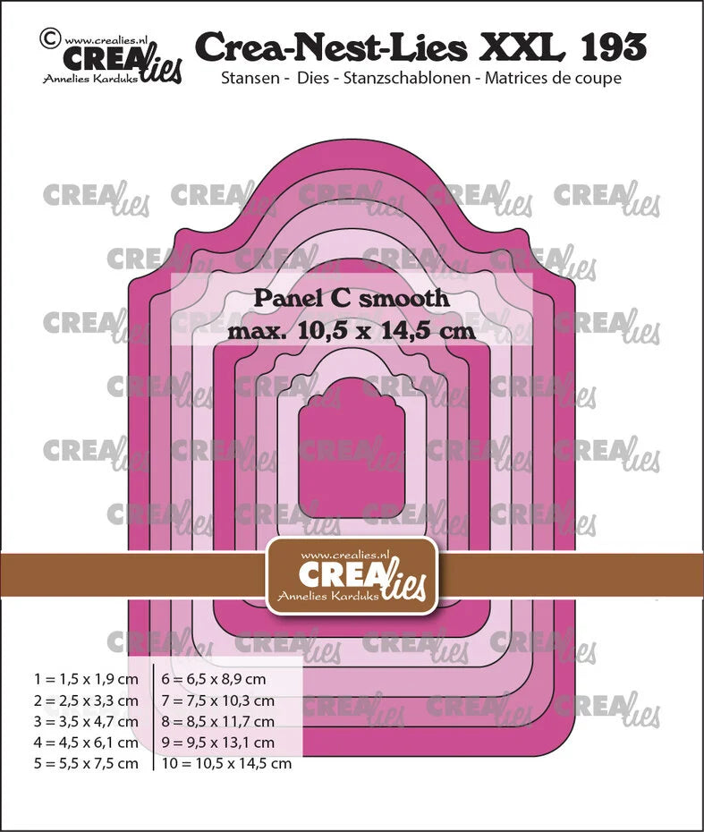 Crealies Crea-Nest-Lies XXL Panel C Smooth - CLNestXXL193