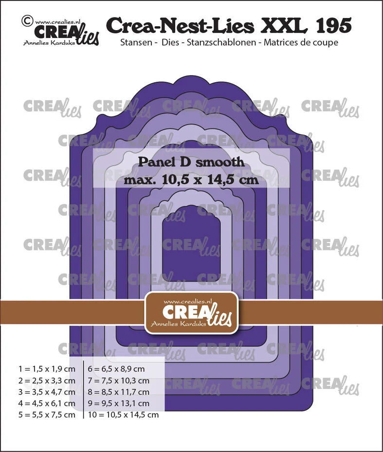 Crealies Crea-Nest-Lies XXL Panel D Smooth - CLNestXXL195