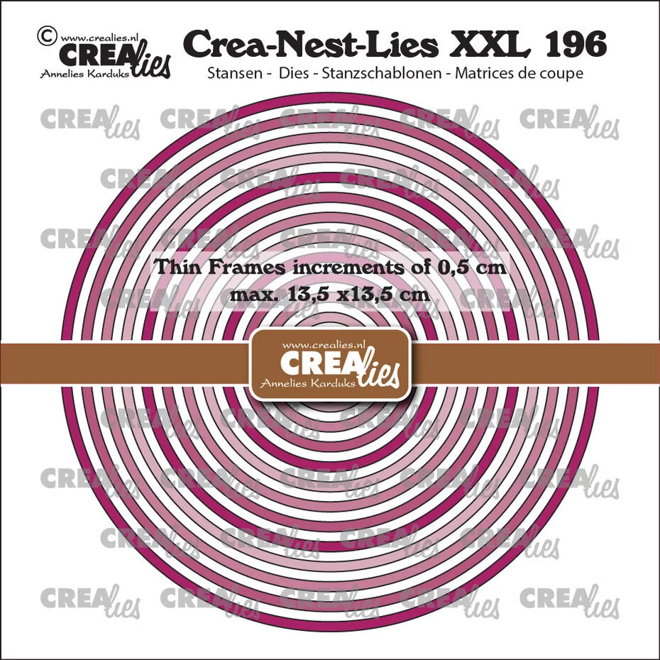 Crealies Crea-Nest-Lies XXL Thin Frames Circles Smooth - CLNestXXL196