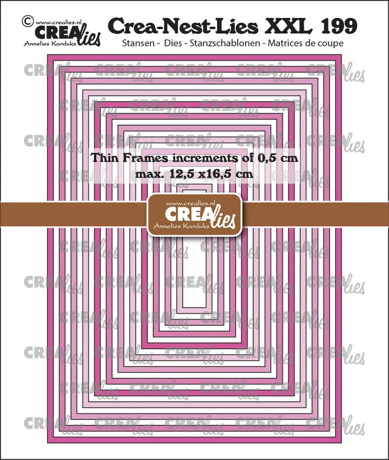 Crealies Crea-Nest-Lies XXL Thin Frames Rectangles Smooth - CLNestXXL199