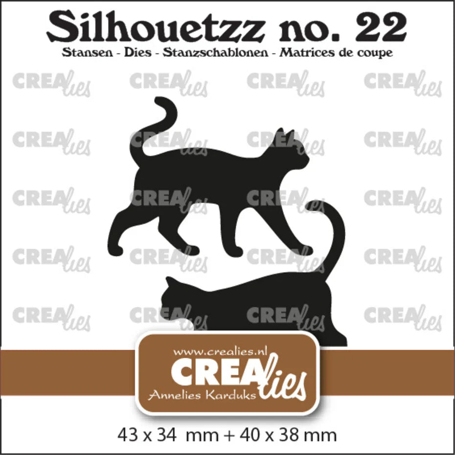 Crealies Silhouetzz Cats Standing
