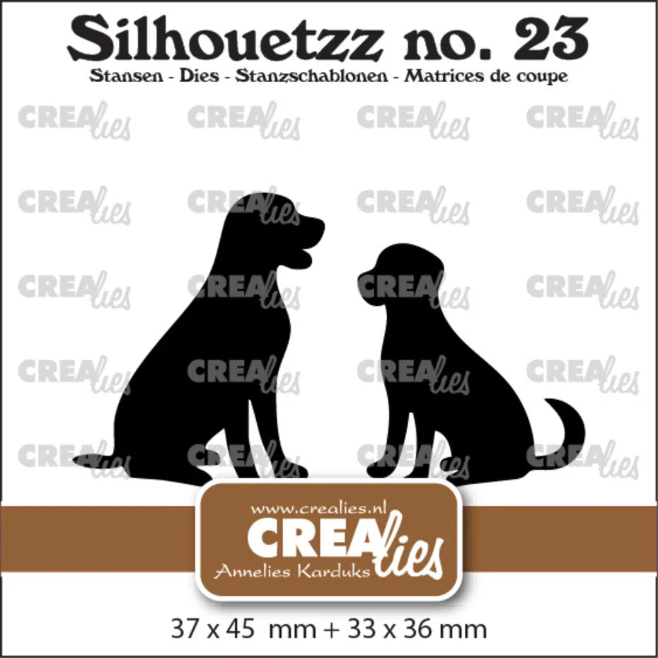 Crealies Silhouetzz Dies Dogs Sitting (CLSH23)