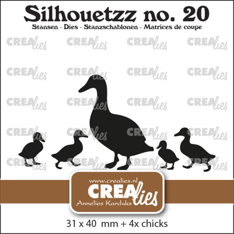 Crealies Silhouetzz Dies Ducks in a Row (CLSH20)