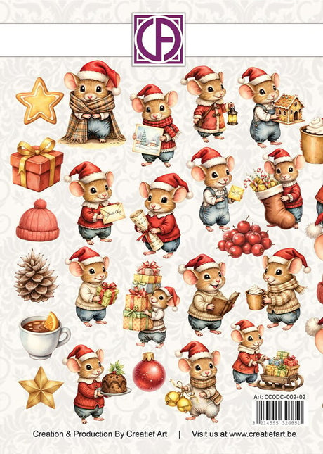 Creatief Art Sweet Little Mice Christmas Die-Cuts Creative CutOuts (23pcs) (CCODC-002-02)