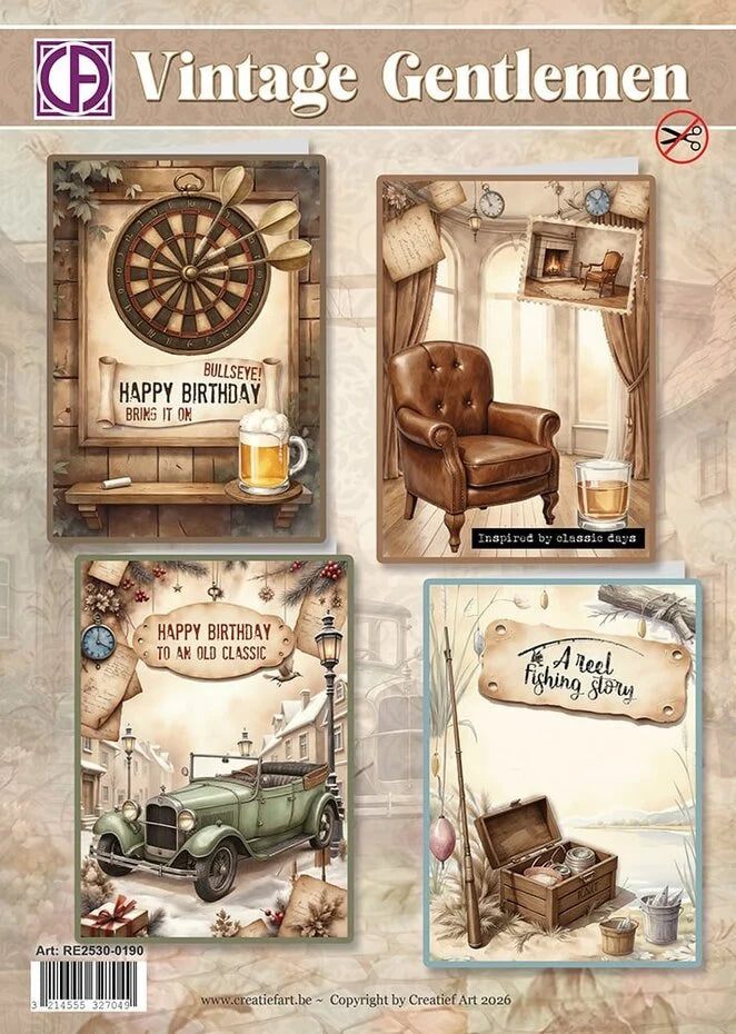 Creatief Art Vintage Gentlemen Card Kit (RE2530-0190)