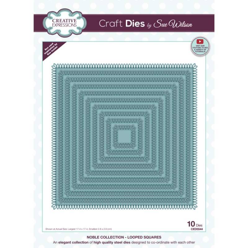 Creative Expressions Sue Wilson Noble Looped Squares Craft Die