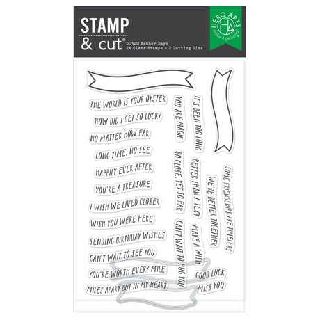 Hero Arts Banner Days Stamp & Cut Set from the Summer by The Shore Collection