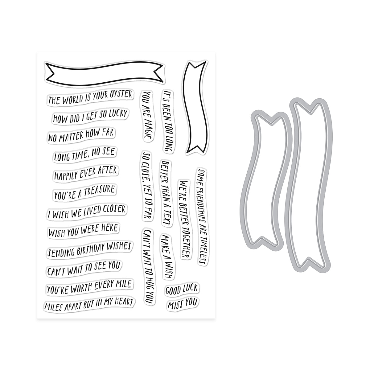 Hero Arts Banner Days Stamp & Cut Set from the Summer by The Shore Collection