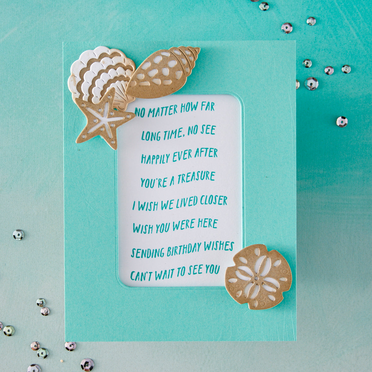 Hero Arts Banner Days Stamp & Cut Set from the Summer by The Shore Collection