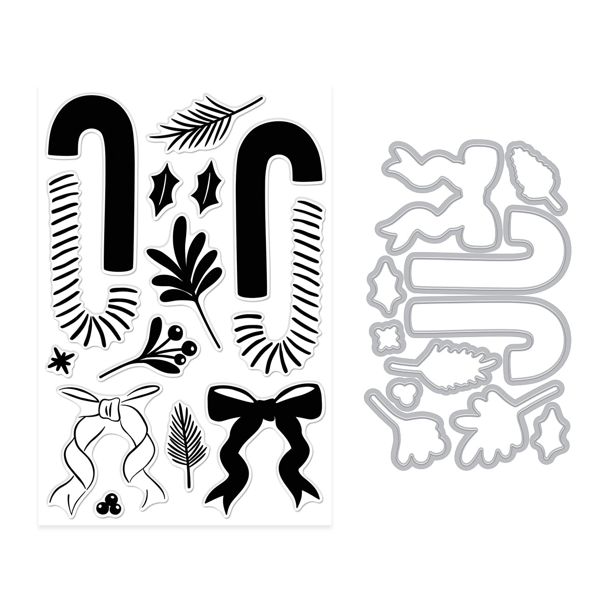 Hero Arts A Little Merri-Mint Stamp & Cut Set from the Candy Cane Season Collection