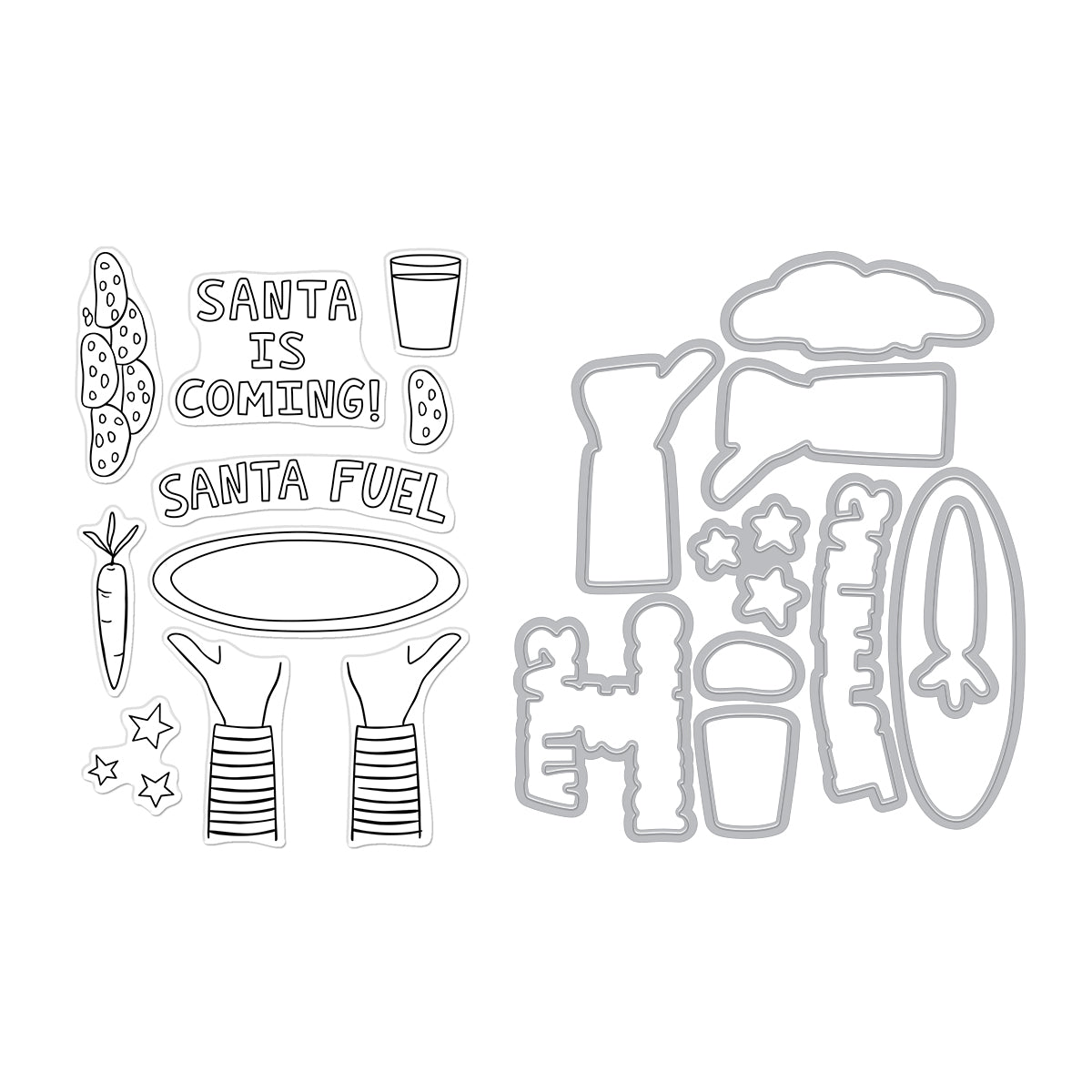 Hero Arts Santa Fuel Stamp & Cut Set from the Yule Fuel Collection