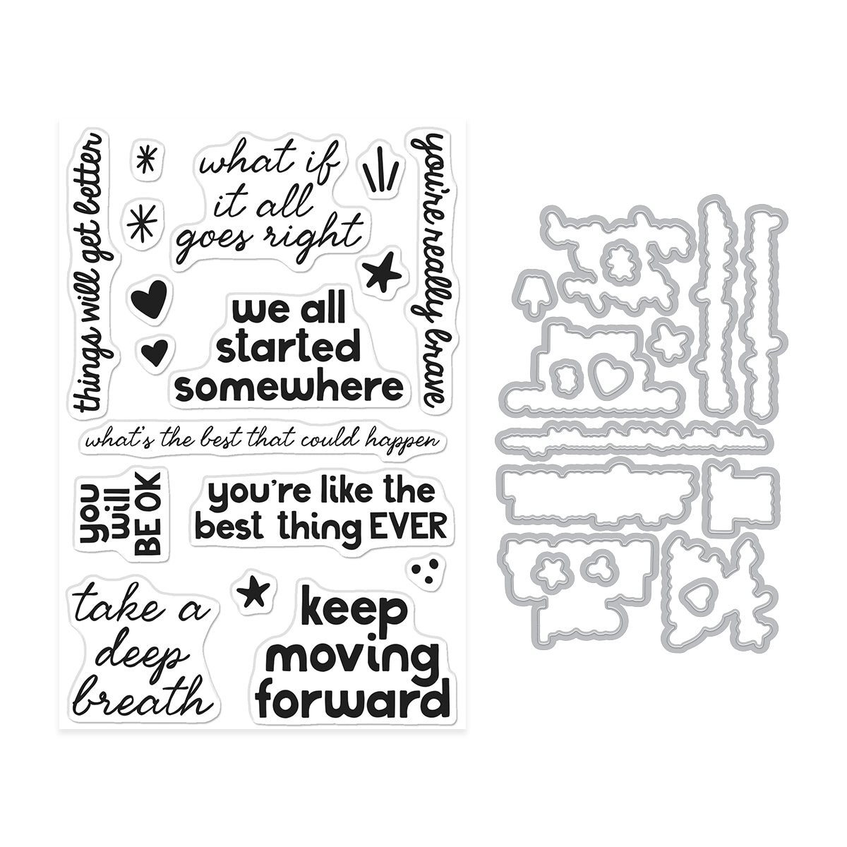 Hero Arts We All Started Somewhere Stamp & Cut Set