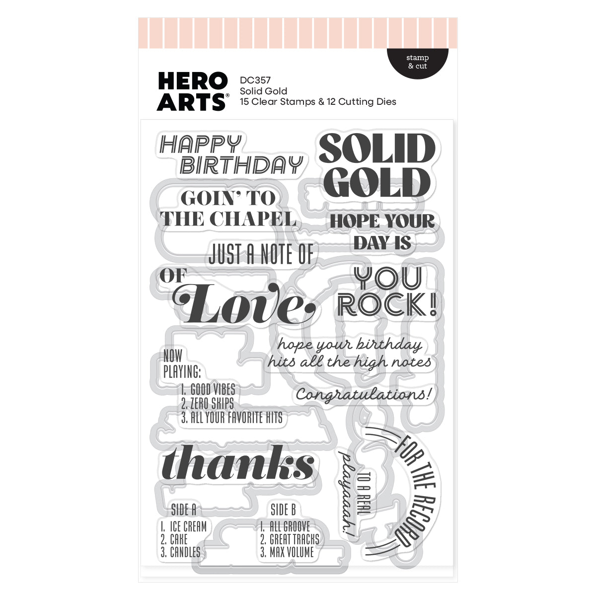 Hero Arts Solid Gold Stamp & Cut
