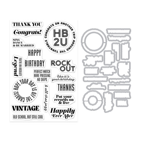 Hero Arts Vintage Vinyl Stamp & Cut