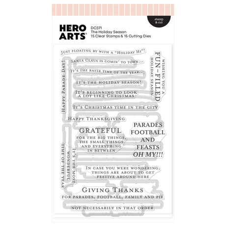 Hero Arts The Holiday Season Stamp & Cut Set DC371