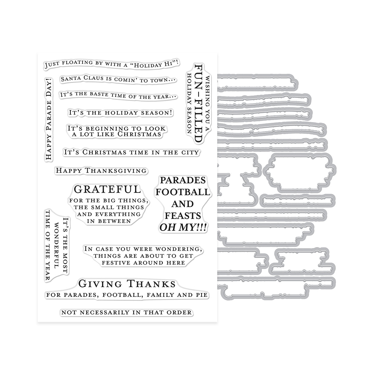 Hero Arts The Holiday Season Stamp & Cut Set DC371