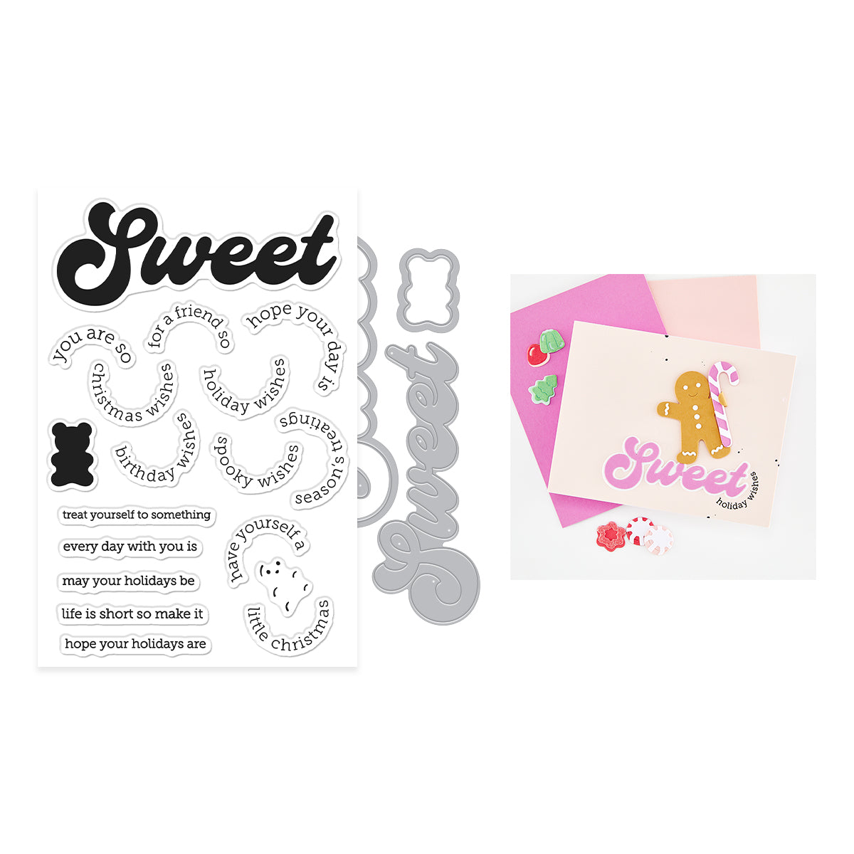 Hero Arts Sweet Wishes Stamp & Cut by Carly Tee