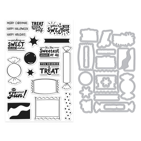 Hero Arts Candy Wrappers Stamp & Cut by Carly Tee