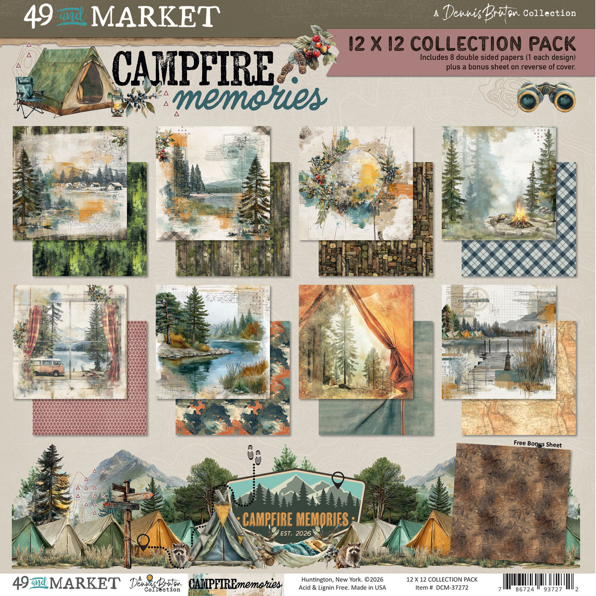 49 and Market Campfire Memories 12x12 Collection Pack - DCM-37272