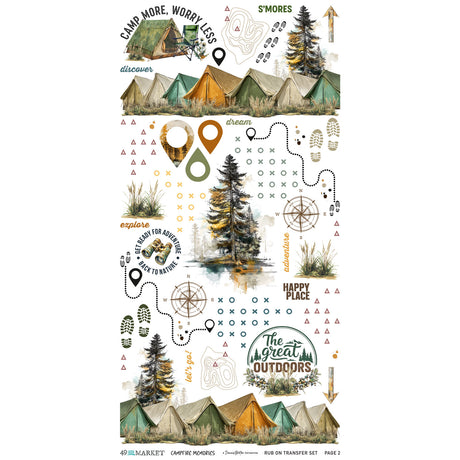 49 and Market Campfire Memories 6x12 Blendable Rub-Ons - DCM-37425