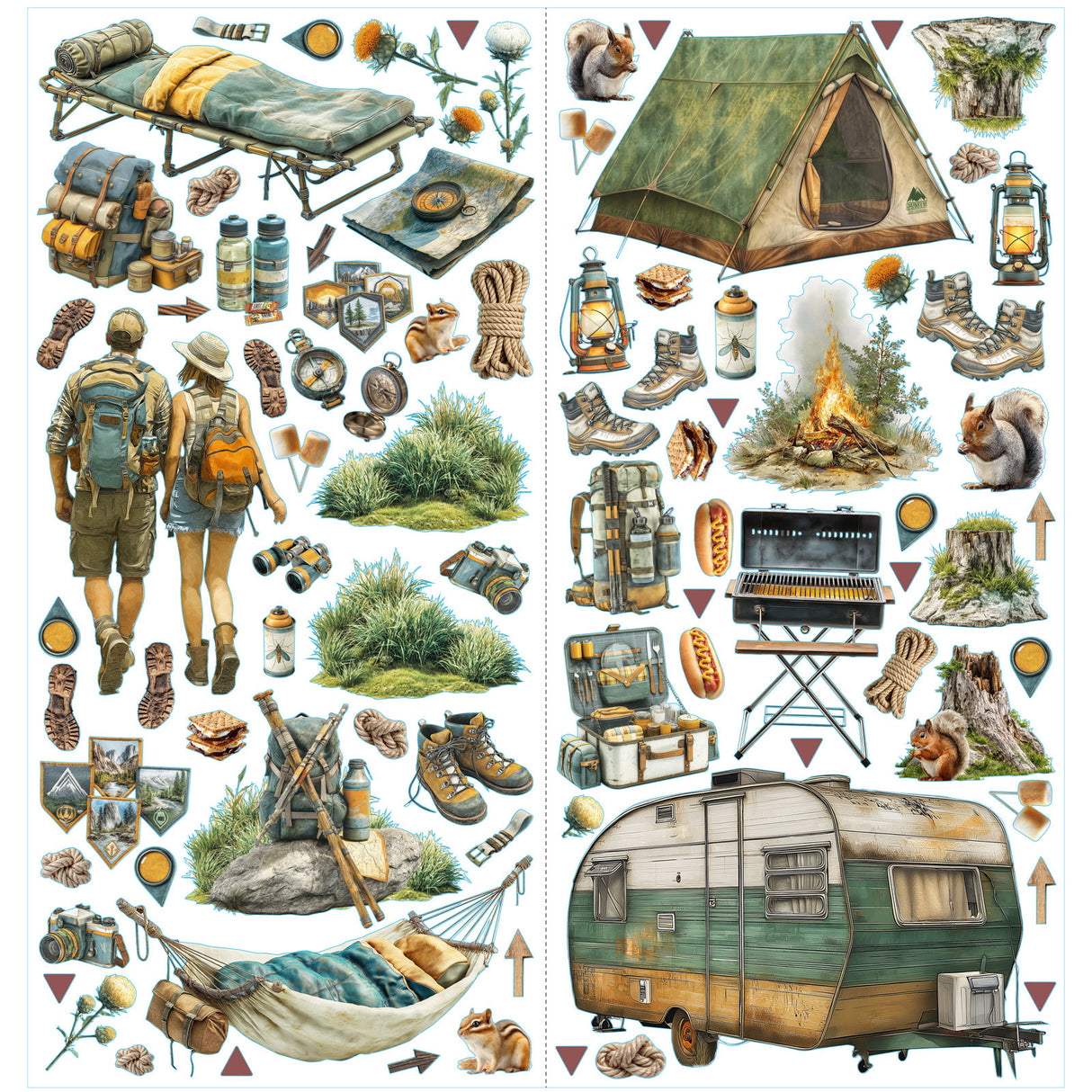 49 and Market Campfire Memories Laser Cuts - Camping - DCM-37449