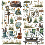 49 and Market Campfire Memories Laser Cuts - Fishing - DCM-37456