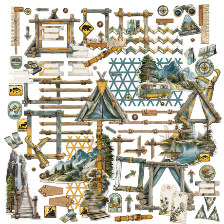 49 and Market Campfire Memories Ephemera & Frame Set - DCM-37463