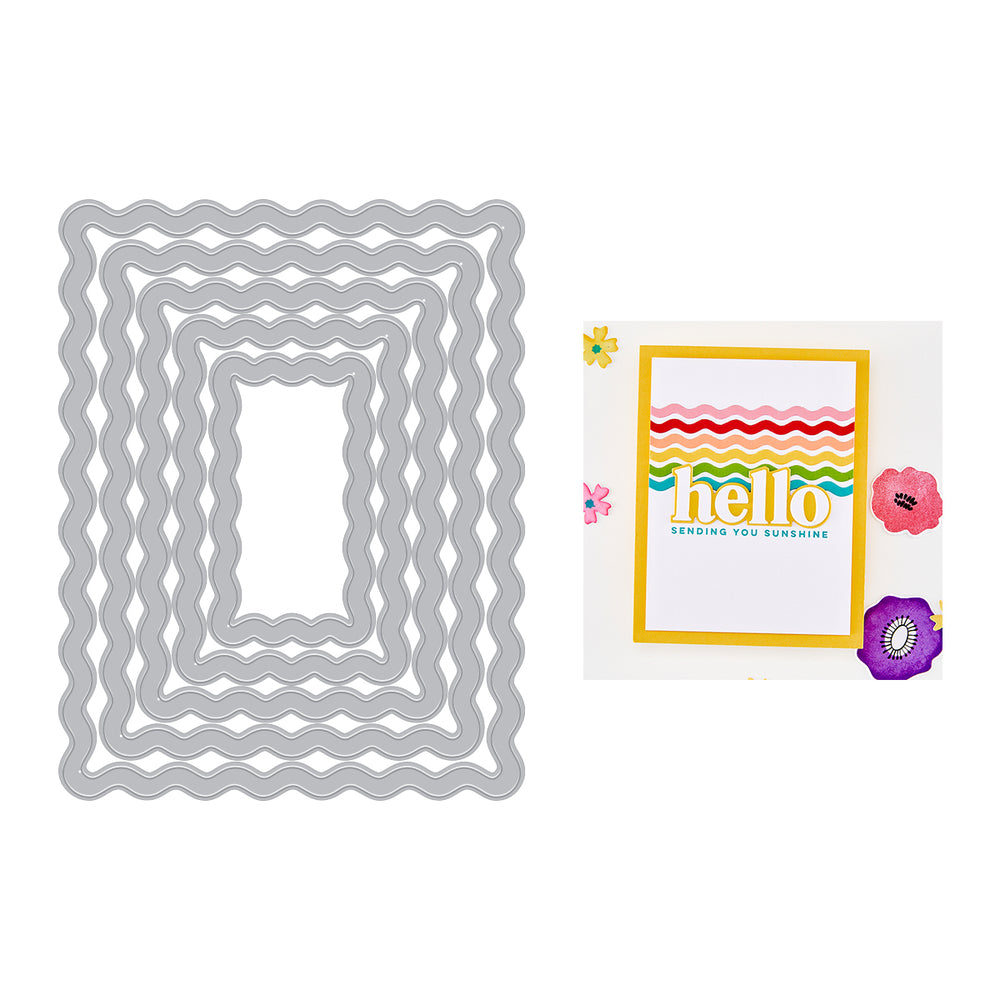 Hero Arts Squiggly Rectangle Frames Die Set DF278