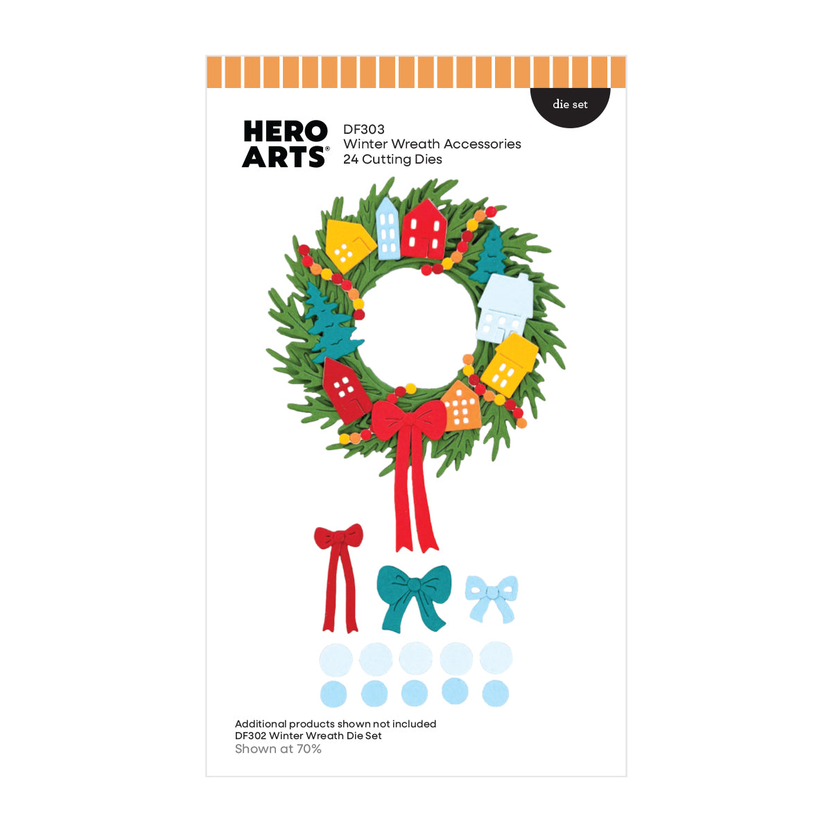 Hero Arts Winter Wreath Accessories Die Set