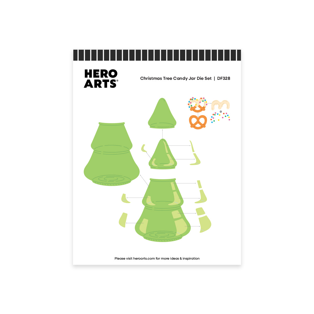 Hero Arts Christmas Tree Candy Jar Die Set by Carly Tee