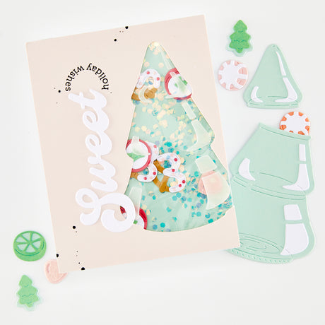 Hero Arts Christmas Tree Candy Jar Die Set by Carly Tee