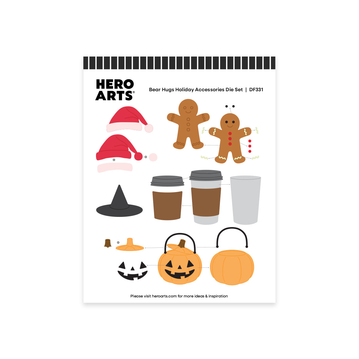 Hero Arts Bear Hugs Holiday Accessories Die Set by Carly Tee
