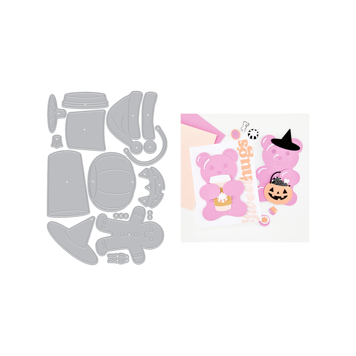 Hero Arts Bear Hugs Holiday Accessories Die Set by Carly Tee