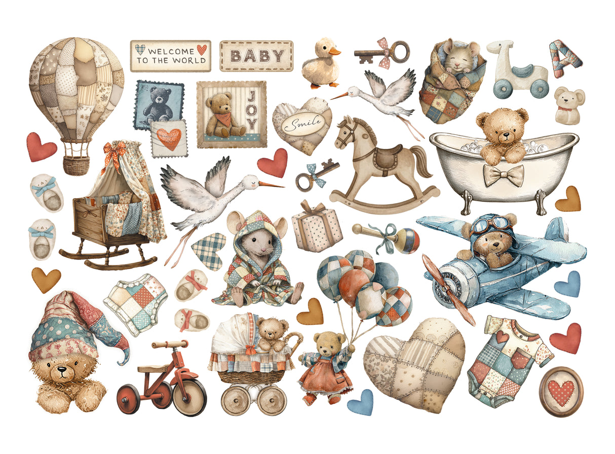 Stamperia Baby Ephemera (42pcs) (DFLCT73)